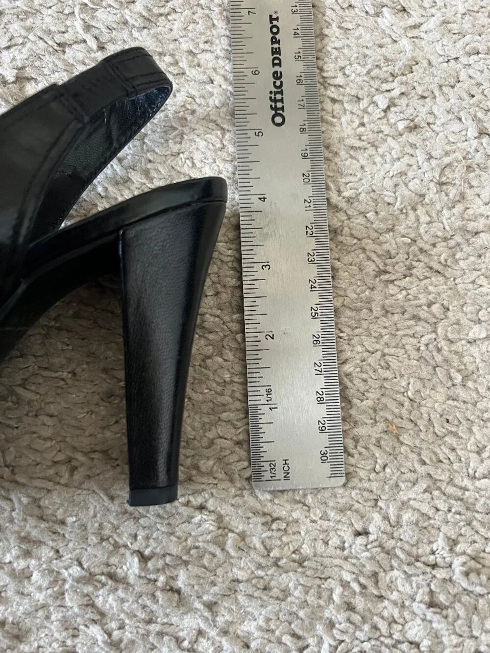Alfani Black Slingback Peep-Toe Heels with Buckle